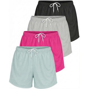 image:image4 Pack Womens Mesh Shorts Basketball Athletic Running Workout Gym PocketsSet F
