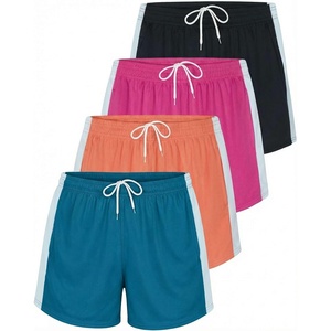 image:image4 Pack Womens Mesh Shorts Basketball Athletic Running Workout Gym PocketsSet H