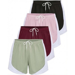image:image4 Pack Womens Mesh Shorts Basketball Athletic Running Workout Gym PocketsSet I