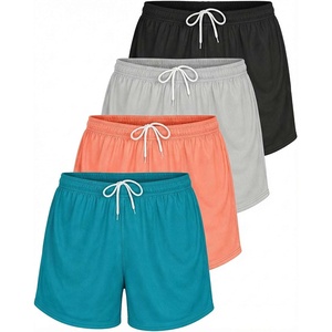 image:image4 Pack Womens Mesh Shorts Basketball Athletic Running Workout Gym PocketsSet a