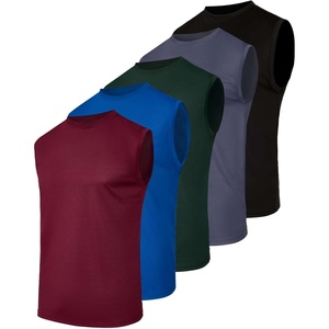 image:image5 Pack Mens Mesh Muscle Tank Tops Sleeveless Athletic Gym Workout ShirtsSet 4
