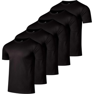 image:image5 Pack Mens Mesh Short Sleeve T Shirts Athletic Workout Running Gym TeesSet 1