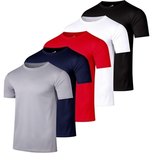 image:image5 Pack Mens Mesh Short Sleeve T Shirts Athletic Workout Running Gym TeesSet 5