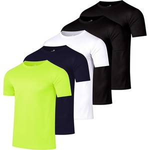 image:image5 Pack Mens Mesh Short Sleeve T Shirts Athletic Workout Running Gym TeesSet 6