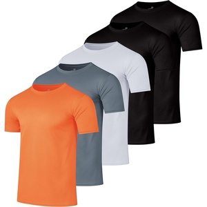 image:image5 Pack Mens Mesh Short Sleeve T Shirts Athletic Workout Running Gym TeesSet 7