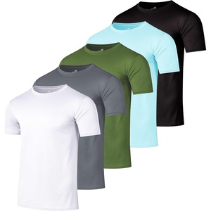 image:image5 Pack Mens Mesh Short Sleeve T Shirts Athletic Workout Running Gym TeesSet 8