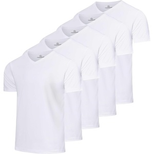 image:image5 Pack Mens Mesh V Neck T Shirts Dry Fit Athletic Workout Gym Running TeesSet 2