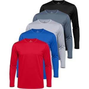image:imageMens Mesh Long Sleeve Shirts UPF Sun Protection Dry Fit Casual Work Gym Tee5 Pack Set 2