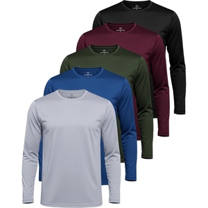 image:imageMens Mesh Long Sleeve Shirts UPF Sun Protection Dry Fit Casual Work Gym Tee5 Pack Set 6