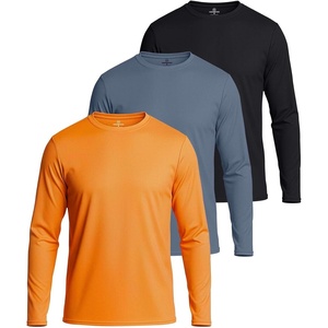 image:imageMens Mesh Long Sleeve Shirts UPF Sun Protection Dry Fit Casual Work Gym TeeSet 4
