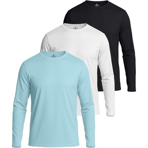 image:imageMens Mesh Long Sleeve Shirts UPF Sun Protection Dry Fit Casual Work Gym TeeSet 7