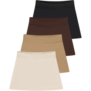 image:imageReal Essentials 4 Pack Girls Active Athletic Skort  Tennis Golf Skirt for Kids with Shorts Lining 416Set 6