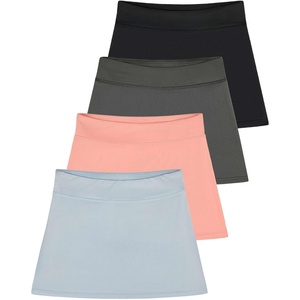 image:imageReal Essentials 4 Pack Girls Active Athletic Skort  Tennis Golf Skirt for Kids with Shorts Lining 416Set 8
