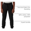 image:image3 Pack Boys Fleece Joggers Sweatpants Athletic Kids School Pants PocketsSet 4