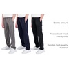 image:image3 Pack Boys Tricot Sweatpants Open Bottom Kids Teen Athletic Pants PocketsSet 3