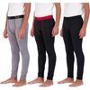 image:image3 Pack Boys Compression Pants Tights Leggings Base Layer Kids Youth SportsBlack  Black  Gray