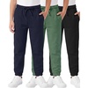 image:image3 Pack Boys Fleece Joggers Sweatpants Athletic Kids School Pants PocketsSet 2