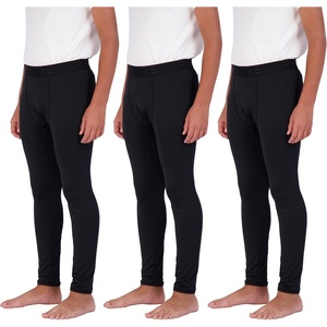 image:image3 Pack Boys Compression Pants Tights Leggings Base Layer Kids Youth SportsBlack  Black  Black