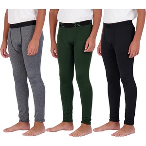image:image3 Pack Boys Compression Pants Tights Leggings Base Layer Kids Youth SportsBlack  Heather Charcoal  Mountain View