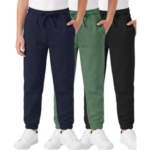 image:image3 Pack Boys Fleece Joggers Sweatpants Athletic Kids School Pants PocketsSet 2