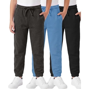 image:image3 Pack Boys Fleece Joggers Sweatpants Athletic Kids School Pants PocketsSet 4
