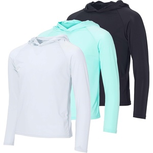image:image3 Pack Boys Sun Hoodie Rash Guard Swim Shirts Long Sleeve UPF Hooded KidsSet 7