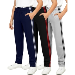 image:image3 Pack Boys Tricot Sweatpants Open Bottom Kids Teen Athletic Pants PocketsSet 1