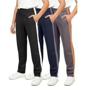 image:image3 Pack Boys Tricot Sweatpants Open Bottom Kids Teen Athletic Pants PocketsSet 6