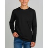 image:image4 Pack Boys Cotton Long Sleeve Shirts Crew Neck Tees Pocket Kids Teens TeeSet 4