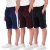 image:imageReal Essentials 3 Pack Boys Tech Fleece Athletic Shorts with Drawstring amp Pockets