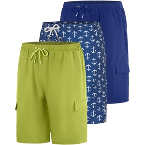 image:image3 Pack Boys Swim Trunks Board Shorts Cargo Pockets Bathing Suit Kids TeensSet 1