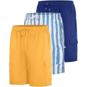 image:image3 Pack Boys Swim Trunks Board Shorts Cargo Pockets Bathing Suit Kids TeensSet 4