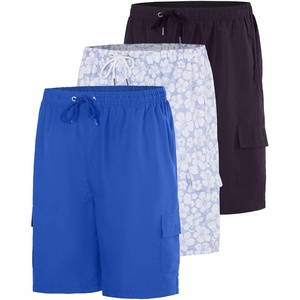 image:image3 Pack Boys Swim Trunks Board Shorts Cargo Pockets Bathing Suit Kids TeensSet 8