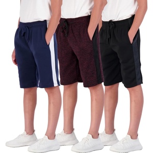 image:imageReal Essentials 3 Pack Boys Tech Fleece Athletic Shorts with Drawstring amp Pockets