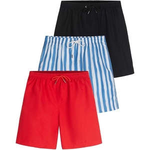 image:imageReal Essentials 3Pack Boys Swim Board Shorts Trunks with Drawstring Beach UPF Swimwear Surf Swimming Short for BoysSet 2