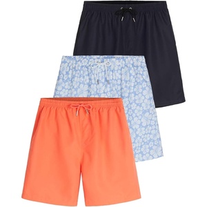 image:imageReal Essentials 3Pack Boys Swim Board Shorts Trunks with Drawstring Beach UPF Swimwear Surf Swimming Short for BoysSet 5