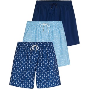image:imageReal Essentials 3Pack Boys Swim Board Shorts Trunks with Drawstring Beach UPF Swimwear Surf Swimming Short for BoysSet 6