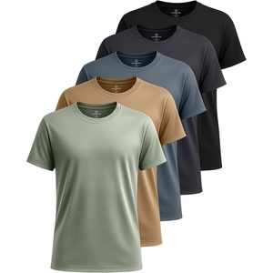 image:imageReal Essentials 5 Pack Boys Breeze Tech DryFit Short Sleeve Athletic T Shirt Active Workout Gym Kids YouthSet 5