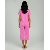 image:image2 Pack Womens Pajama Lounge Sets Capri Pants Short Sleeve Tops SleepwearSet 1
