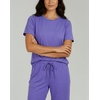 image:image2 Pack Womens Pajama Lounge Sets Capri Pants Short Sleeve Tops SleepwearSet 2