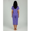 image:image2 Pack Womens Pajama Lounge Sets Capri Pants Short Sleeve Tops SleepwearSet 2