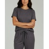 image:image2 Pack Womens Pajama Lounge Sets Capri Pants Short Sleeve Tops SleepwearSet 6