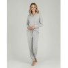 image:image2 Pack Womens Pajama Sets 2 Piece Button Down Long Sleeve Top Pants PJsLong Sleeve  Set 4