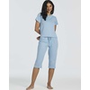 image:image2 Pack Womens Pajama Sets 2 Piece Cotton Crew Tee Capri Pants Sleepwear PJSet 3