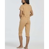 image:image2 Pack Womens Pajama Sets 2 Piece Cotton Crew Tee Capri Pants Sleepwear PJSet 3