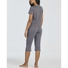 image:image2 Pack Womens Pajama Sets 2 Piece Cotton Crew Tee Capri Pants Sleepwear PJSet 6