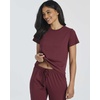 image:image2 Pack Womens Pajama Sets 2 Piece Cotton Crew Tee Capri Pants Sleepwear PJSet 7