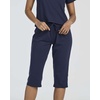 image:image2 Pack Womens Pajama Sets 2 Piece Cotton Crew Tee Capri Pants Sleepwear PJSet 8