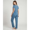 image:image2 Pack Womens Pajama Sets 2 Piece Crew Neck Tee Open Bottom Pants LoungeFestival Bloom Hearts  Magano Calcite Stripe
