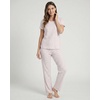 image:image2 Pack Womens Pajama Sets 2 Piece Crew Neck Tee Open Bottom Pants LoungeMistletoe Flowers  Carinaria Hearts